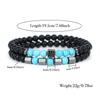 Noter 2Pcs Men Bracelet Set Luxury High Quality Zirconia Strand Braslet 5 Colors Options Volcanic Onyx Hematite Healing Braclet
