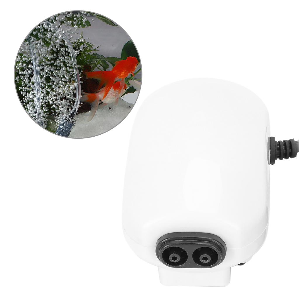 Oxygen Pump Small Quiet Dual Outlets Household Aquarium   Pump for Fish Breeding