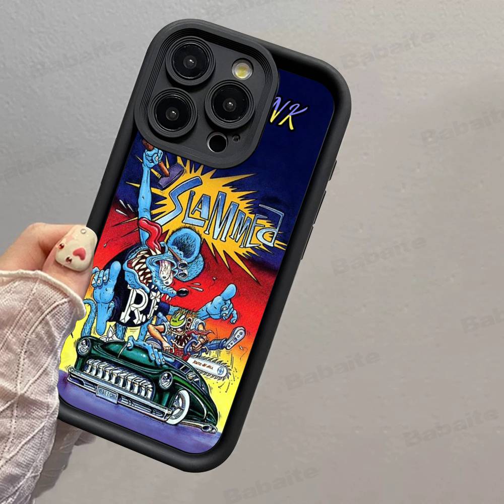 Funny Rat Fink Silicone Phone Case For IPhone 17 Pro Max 16 15 14 13 12 11 Plus 17 Air