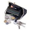 Yocipa Genuine Leather Mini Wallet for Women with Coin Purse and Key Ring, Multifunctional Coin Case, Lightweight Leather Card Case with Key Holder,