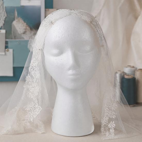 Lightweight Foam Mannequin Head for Wigs And Hats Display, Eyewear Display Model with Stable Base Glasses Headwear Styling Photography