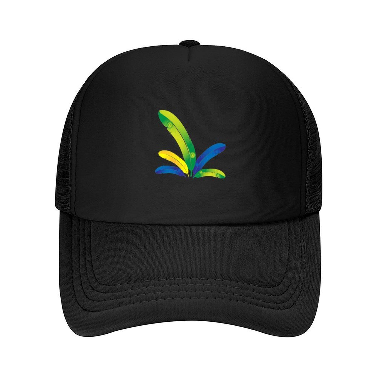 

Colorful bird feather Baseball Cap western Hat Rave Luxury Hat fishing caps Unisex Boy Child Womens