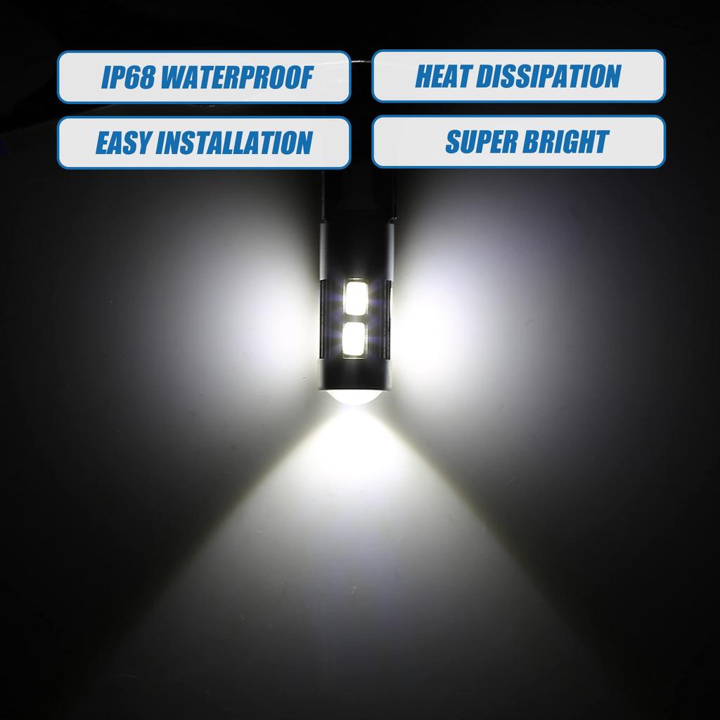 A Pair ABSOPRO Fog Lamp LED H1 Fog Lamp Bulb Headlight Bulb 5730 Chip