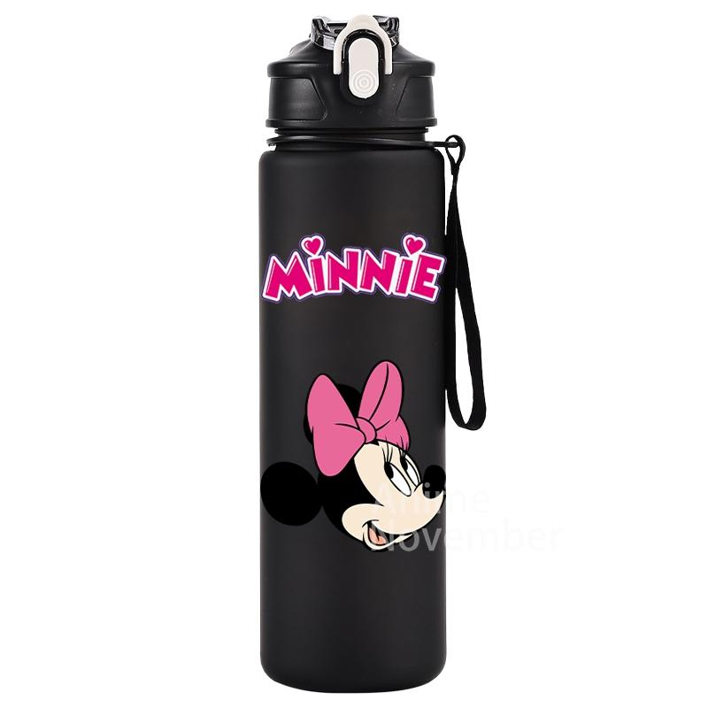 Disney Mickey Mouse Water Cup Minnie Gradient Straw 750Ml Large Capacity Camping Drinking Tools Outdoor Sports Minnie Water Cups