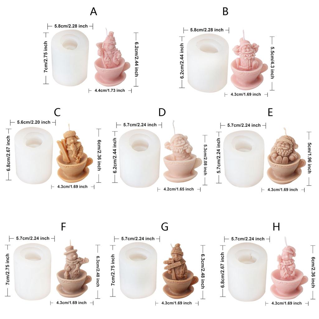 Multifuntional Mold in Silicone Christmas Party Supplies Suitable for Candle Creation and Christmas Celebrations