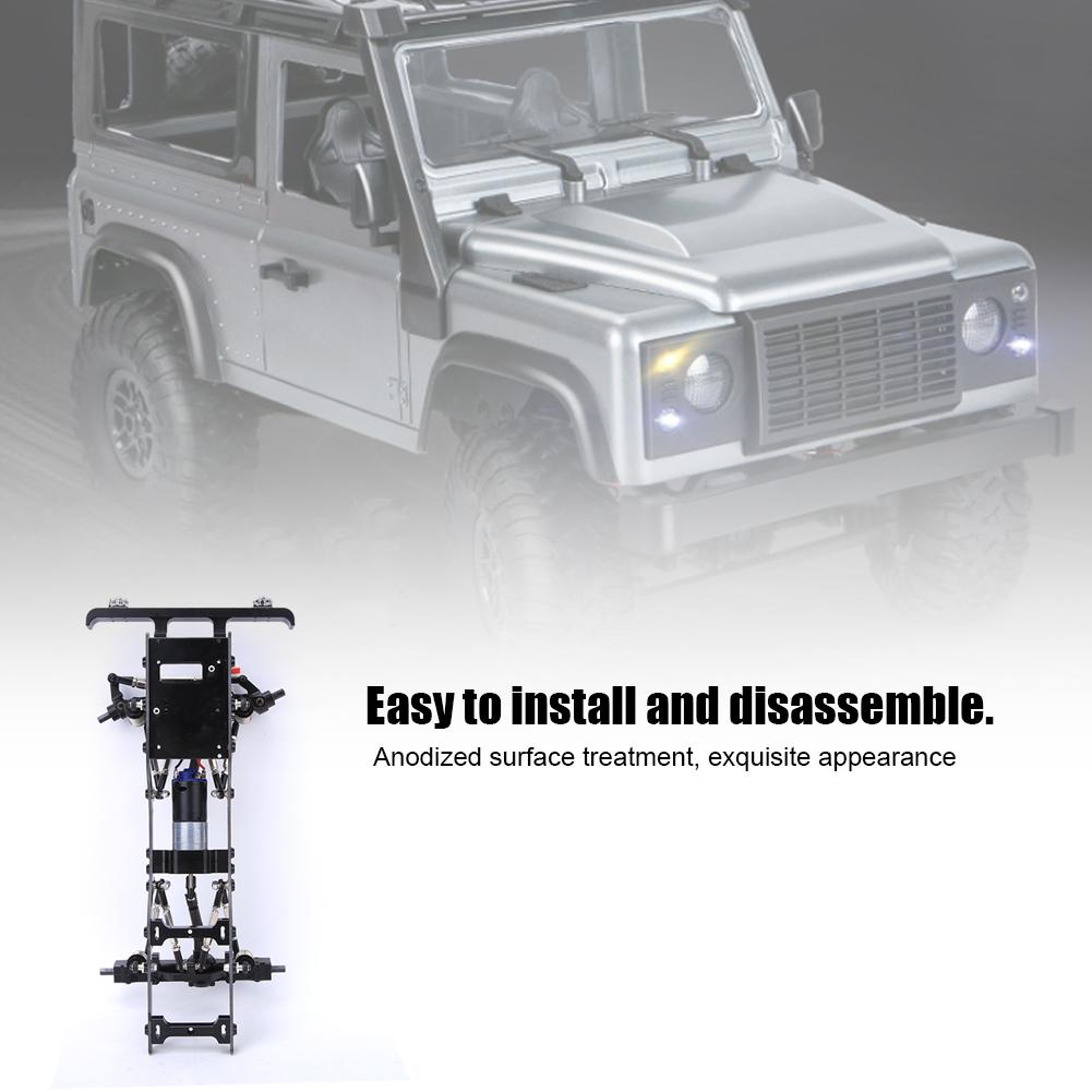 Metal RC Car Body Chassis Frame Kit Fits for MN D90 1 12 Climbing Car(Black S MN 90BL )
