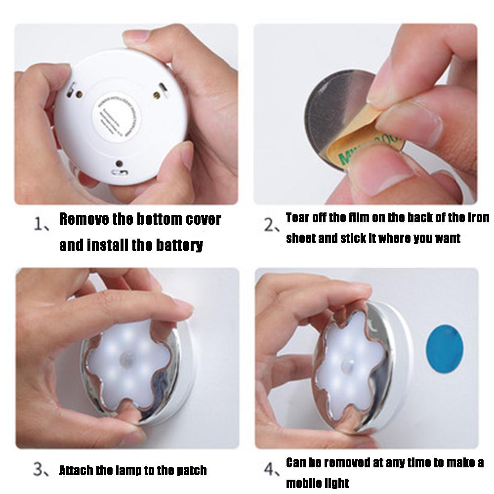 Wireless LED Motion Sensor Night Light PIR Magnetic Infrared Emergency Night Lamp Body Bedroom Wall Lamp Cabinet Stairs Lamp