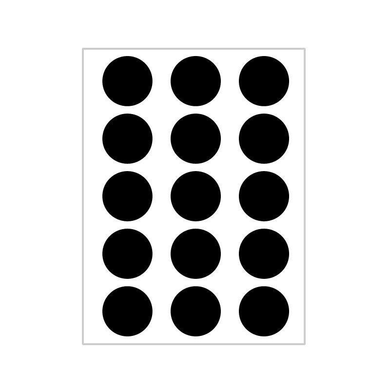 10 Colors Mixed Polka Dot Round Label Stickers: Small & Large, Red, Yellow, Blue, Green, Pink, White, Black, Orange