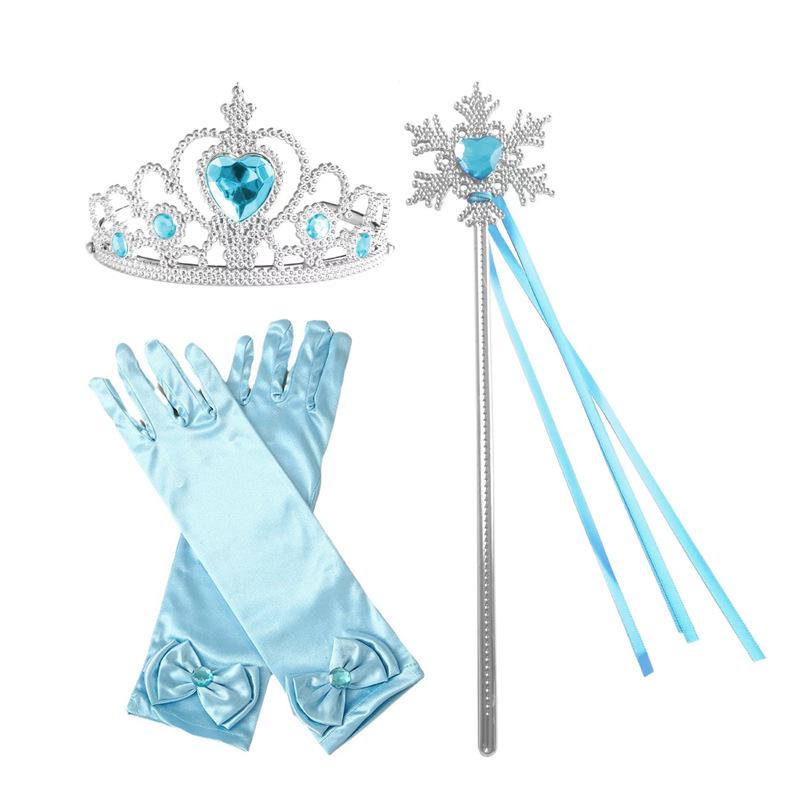 Elsa Princess Snowflake Crown & Wand Set for Kids - Christmas Magic Cosplay