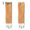 5 Pairs Socks Women Coral Velvet Mid-calf Socks Cat Claw Warm Wool Autumn and Winter Thickened and Padded Sleep Floor Socks Long Moon Socks