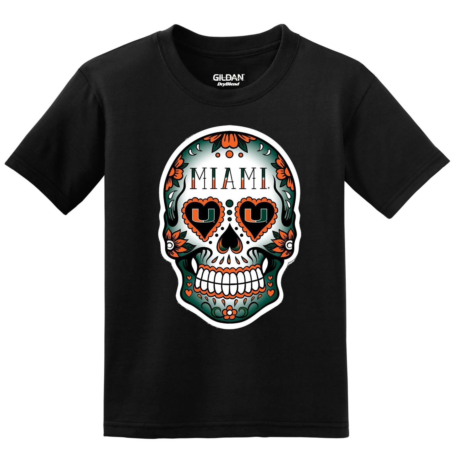 UM Skull Logo, Black T-shirt University of Miami Canes S разноцветный
