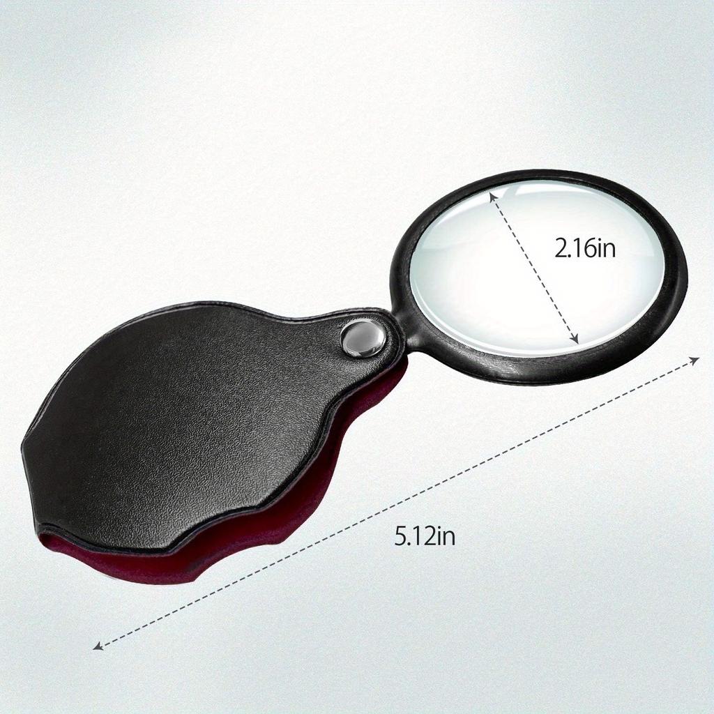2 pezzi 10x Piccola lente d'ingrandimento da tasca, Applicare a lettura, scienza, gioielli, hobby, libri