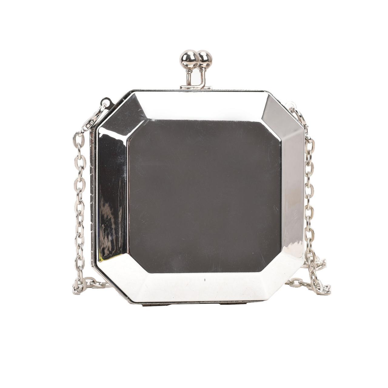 

Acrylic bag 2025 new European and American fashion glossy personality chain women s Internet celebrity messenger lipstick box bag