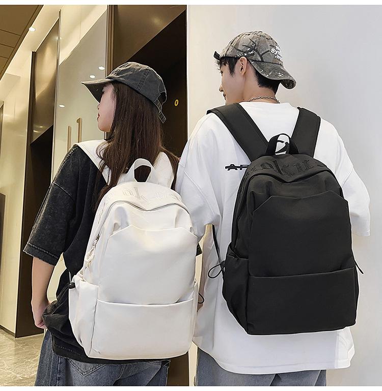 2025 Neuer Stil Minimalistischer Rucksack: Schulranzen mit großer Kapazität für Mädchen der Unter- und Oberstufe - Einfarbig, perfekt für kurze Ausflüge