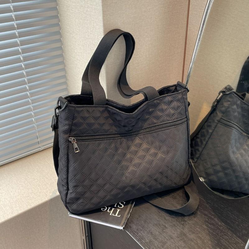

New Ring-grid Large-capacity Tote Bag All-matching Travel Shoulder Commuting To Work Cross-body чорний