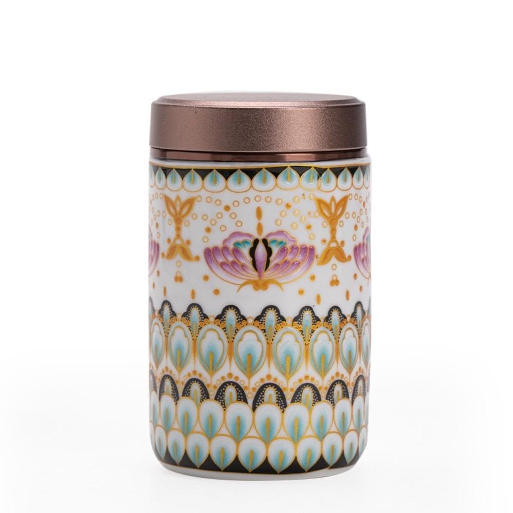 

Ceramic Empty Tea Tin Can Chinese Style Tea Packaging Box Tea-leaves Packaging 85ml Style 1