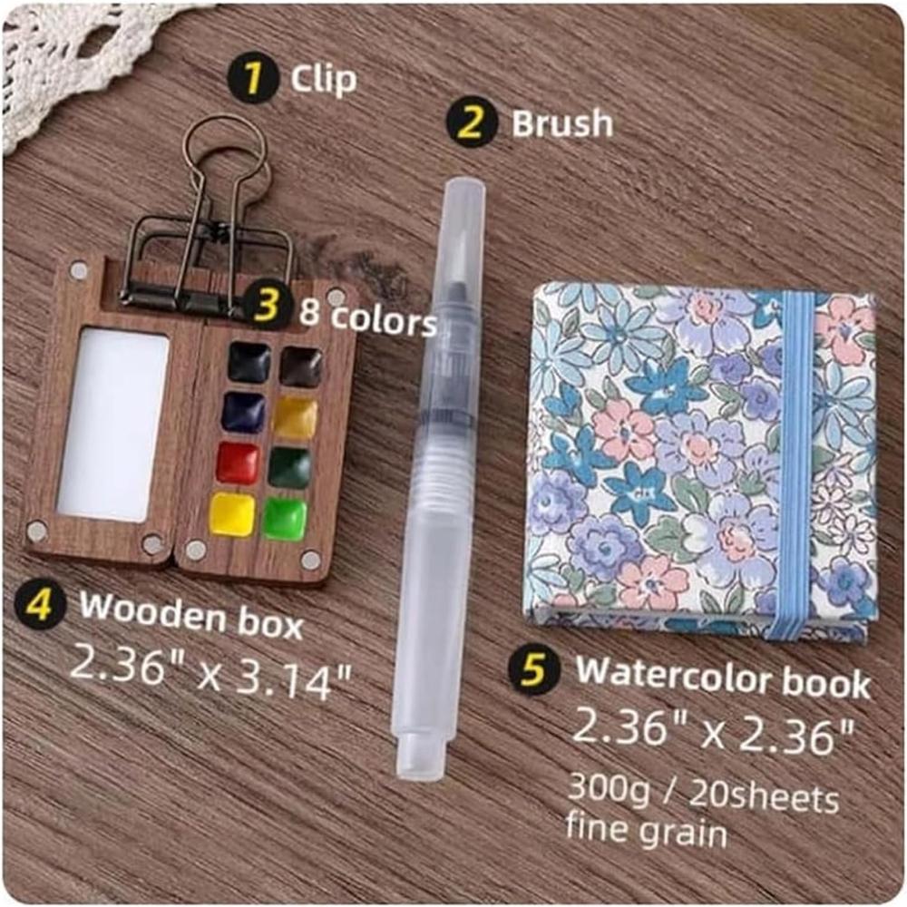 Biora Paint Palette Travel Kit, Biora Mini Paint Kit, Biora Paint Set, Pocket Artist Watercolor Travel Set, Solysta Travel Paint Palette