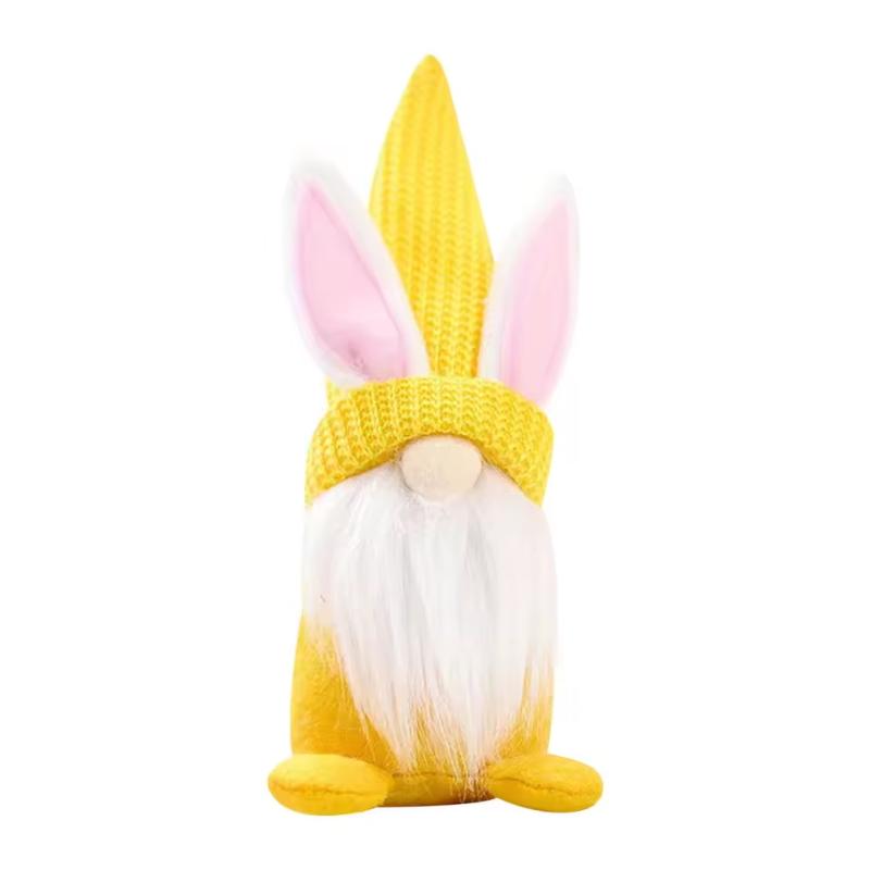 

Easter Faceless Gnome Rabbit Doll Happy Easter Decoration For Home Party Supplies 2026 Spring Hanging Bunny Ornaments Kids Gifts жёлтый