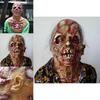 Bloederig en griezelig Halloween volwassen zombie masker voor een eng volledig gezichtseffect