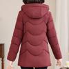 Plus Size XL-6XL Winter Coats for Women Short Parkas Hooded Elegant Loose Thick Warm Outerwears Middle Age Lady Jackets