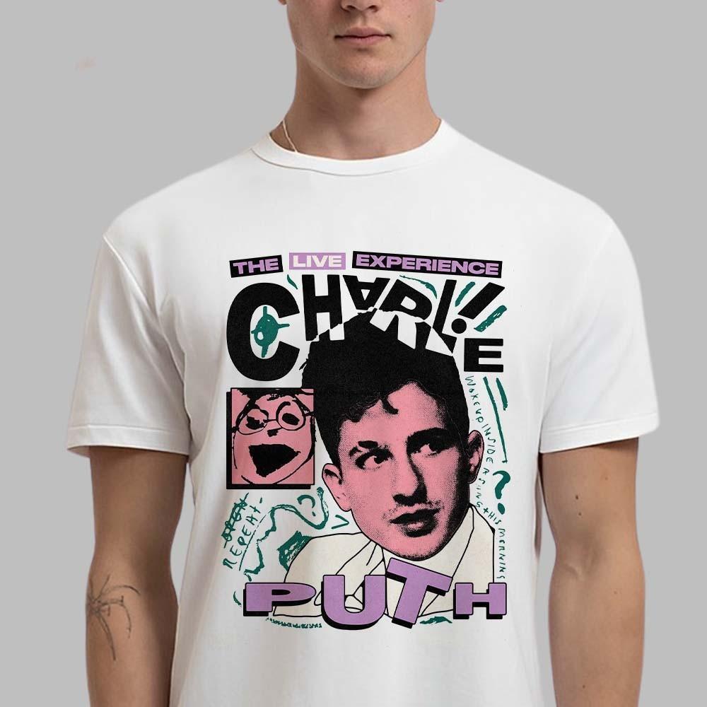 NEW Charlie Puth The Live Experience 2024 Tour Cotton White S-5XL T Shirt CM644 S
