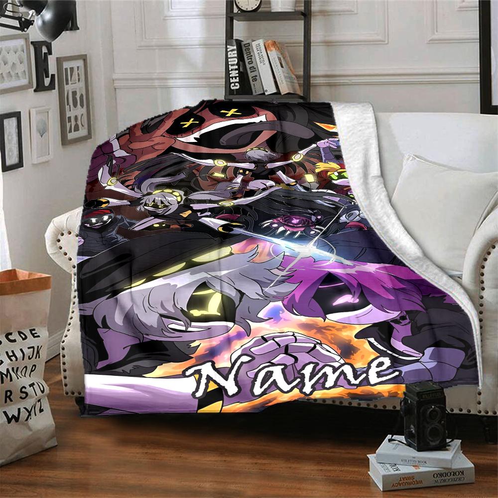 Custom Name Murder Drones Theme Printed Blanket - Perfect for Couch, Bed, Travel & Outdoor Use | Machine Washable, Cozy & Durable.