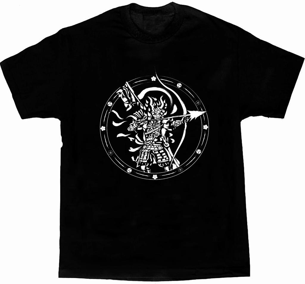 Japanese Religion Archery and War Syncretic Divinity Hachiman TShirt Summer Cotton Short Sleeve ONeck Mens T Shirt New S3XL