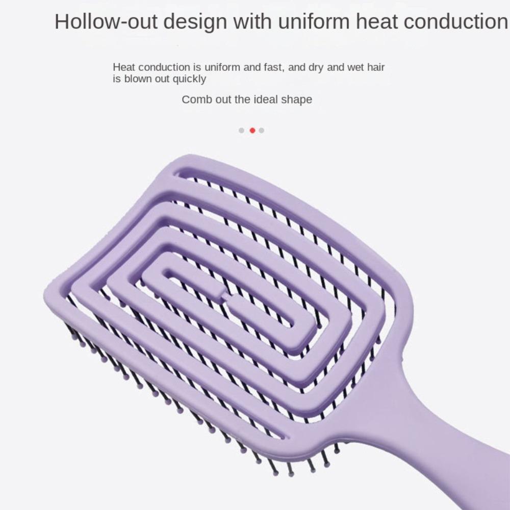 Kunststoffe Anti Klit Haarbürste Rosa/Grün/Lila/Schwarz Haar Kopfhaut Kamm Kopfhaut Massage Kamm Frauen