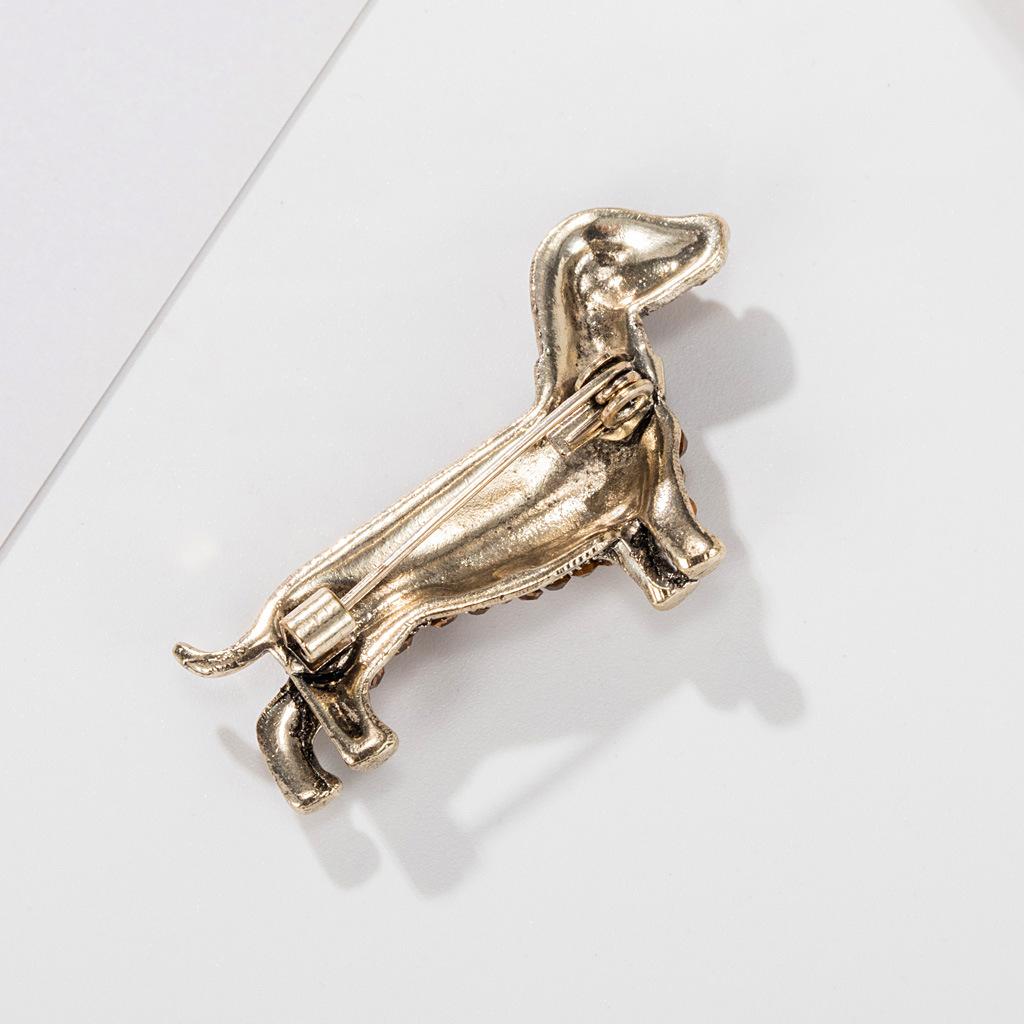 Women Men Exquisite Luxury Crystal Dog Brooch Pin