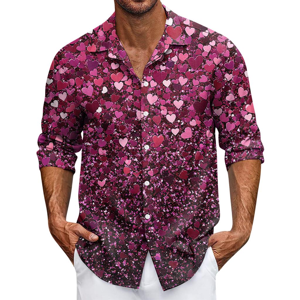 Men's Casual Button-Down Long-Sleeve Shirt