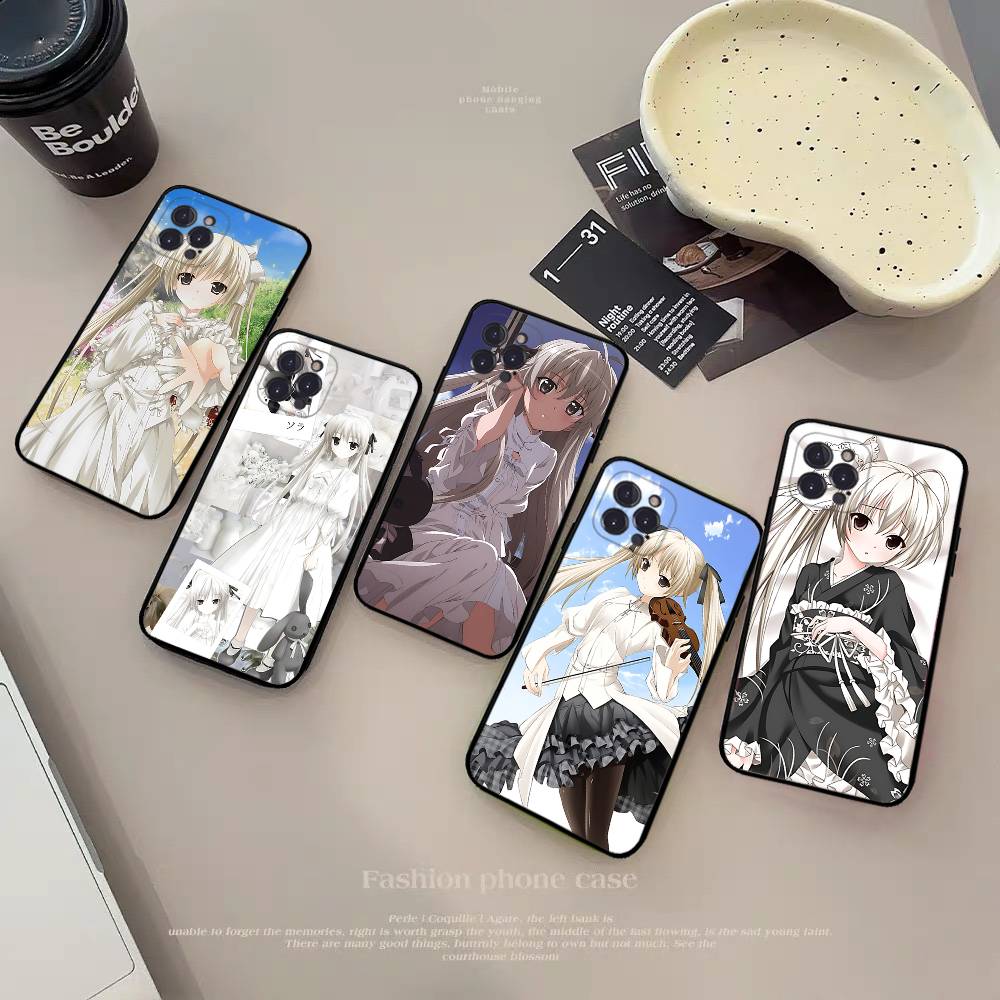 Yosuga No Sora Cartoon Phone Case Silicone Soft For Iphone 16 15 14 13 12 11 Pro Mini XS MAX Plus X Cover