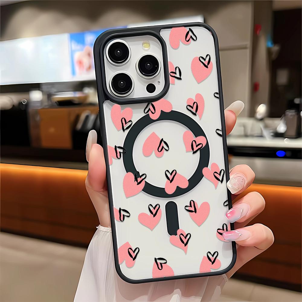 Multiple Styles Magnetic Charging Transparent Phone Case For IPhone 17 Air 16Plus 15 14 13 12 Pro Max Anti-Drop Cover Funda