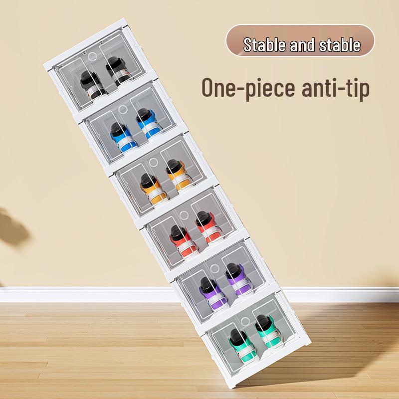 Custom Foldable Shoe Rack: Large-Capacity, Dustproof, Multi-Layer Storage Cabinet for Living Room