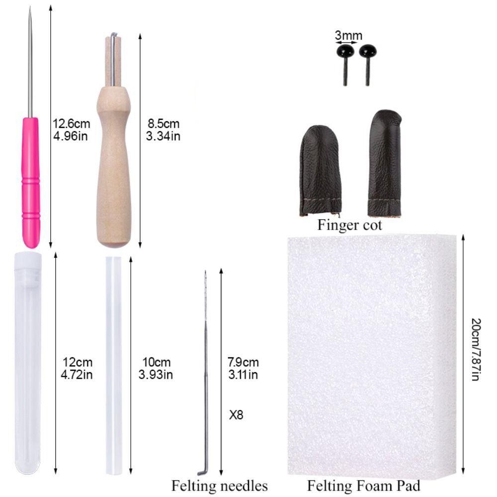 Wool Felting Tools Handmade Felt Needle Diy Sheep Wool Felt Toy 25 Colors Needle Felting Kit