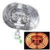 BRS H22 1PCS Stainless Steel Silver Butane Gas Stove Double Head Portable Heater for Outdoor Camping Night Fishing