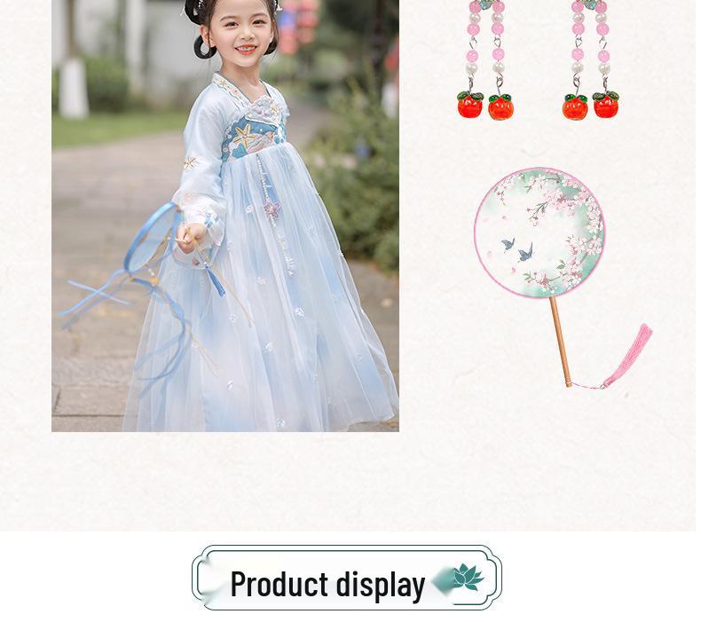 Princess Tang Hanfu Embroidered Shoes - Ethnic Style Children's Costume Footwear