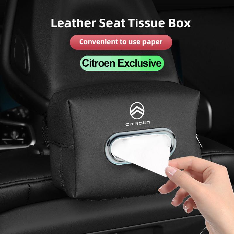 Car Tissue Bag Hanging Vehicle Napkin Box For Citroen VTS DS3 DS4 DS5 RD3 Cross Berlingo Xsara Grand Picasso Jumper Cactus Saxo