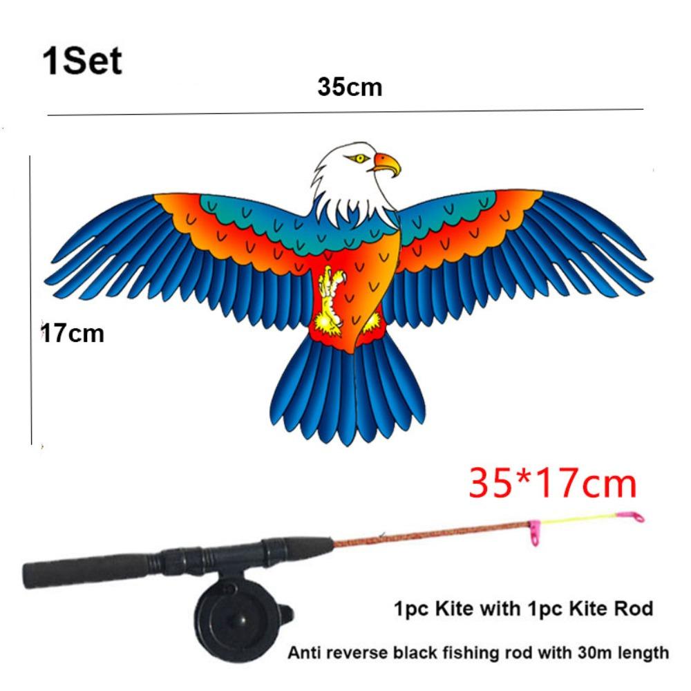 DIY Toy Large Eagle Kites with 30 Meter Kite Line Flying Bird Kites Garden Outdoor Sports
