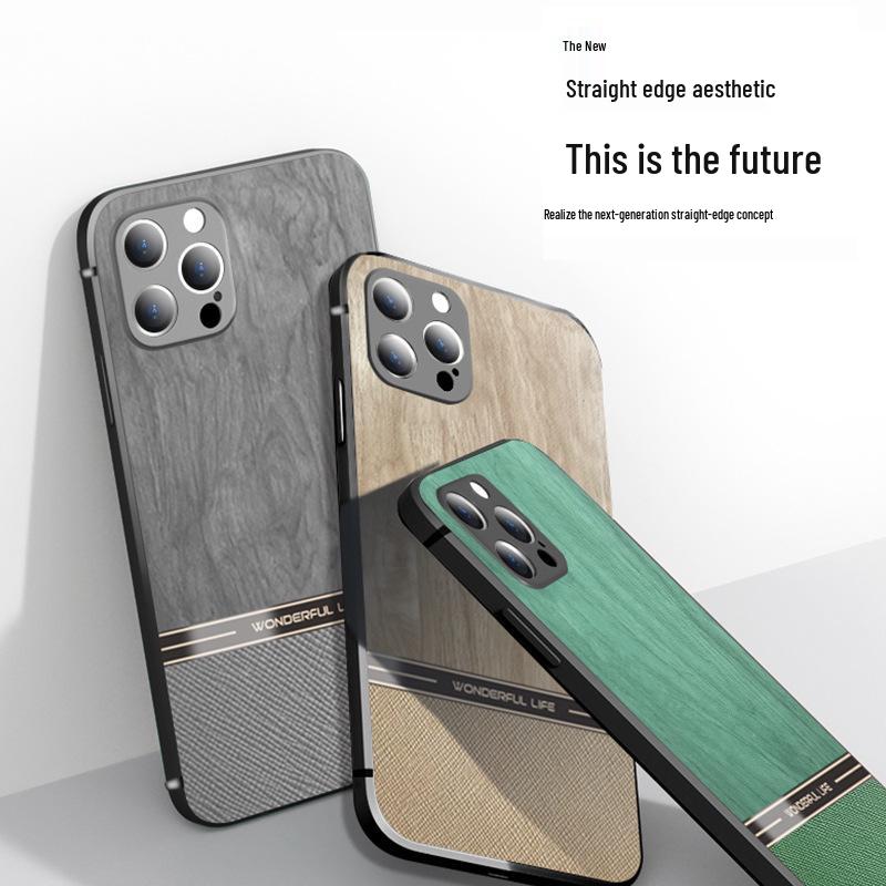 Original Wood Color Drop-Proof Case for Apple XS/XR/13PRO/15/17 with Precise Cutouts