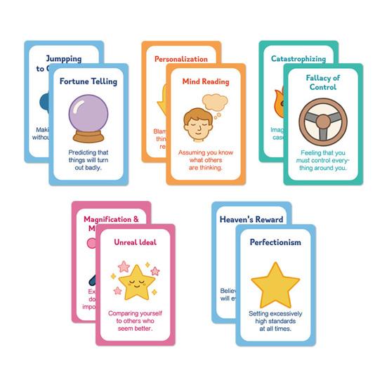 110Pcs/Set CBT Deck Cards Anxiety Relief Dialectical Behavior Therapy Coping Skills