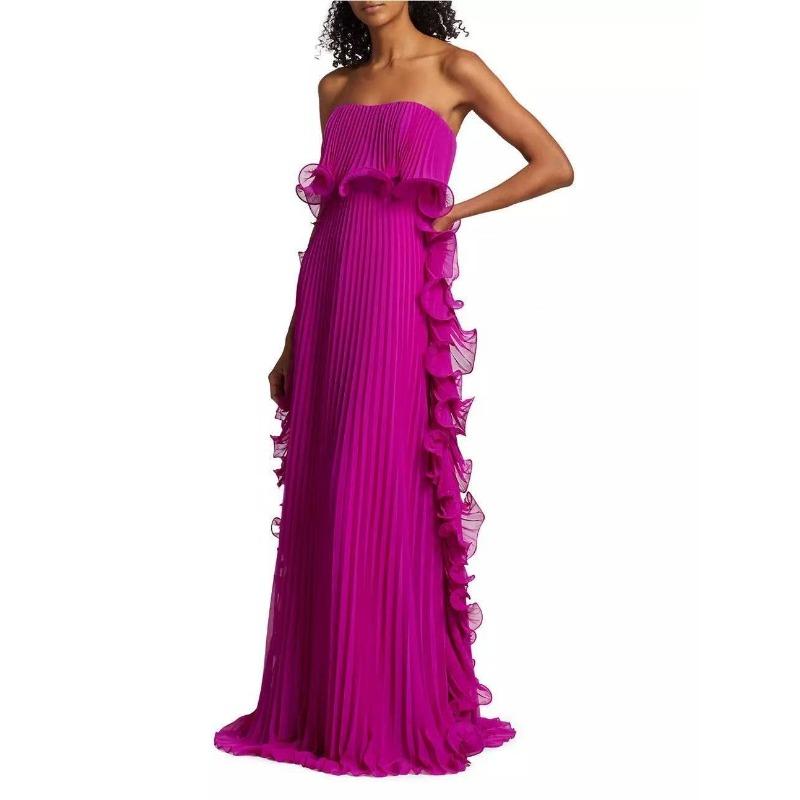 Women's Summer New Pleated Chest-wrapped Swinging Dress