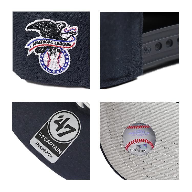 Brand 47 and Forty Seven American League Sure Shot Captain Free Size '47 Cap, Captain, Men's Women's, Snapback, Tigers,