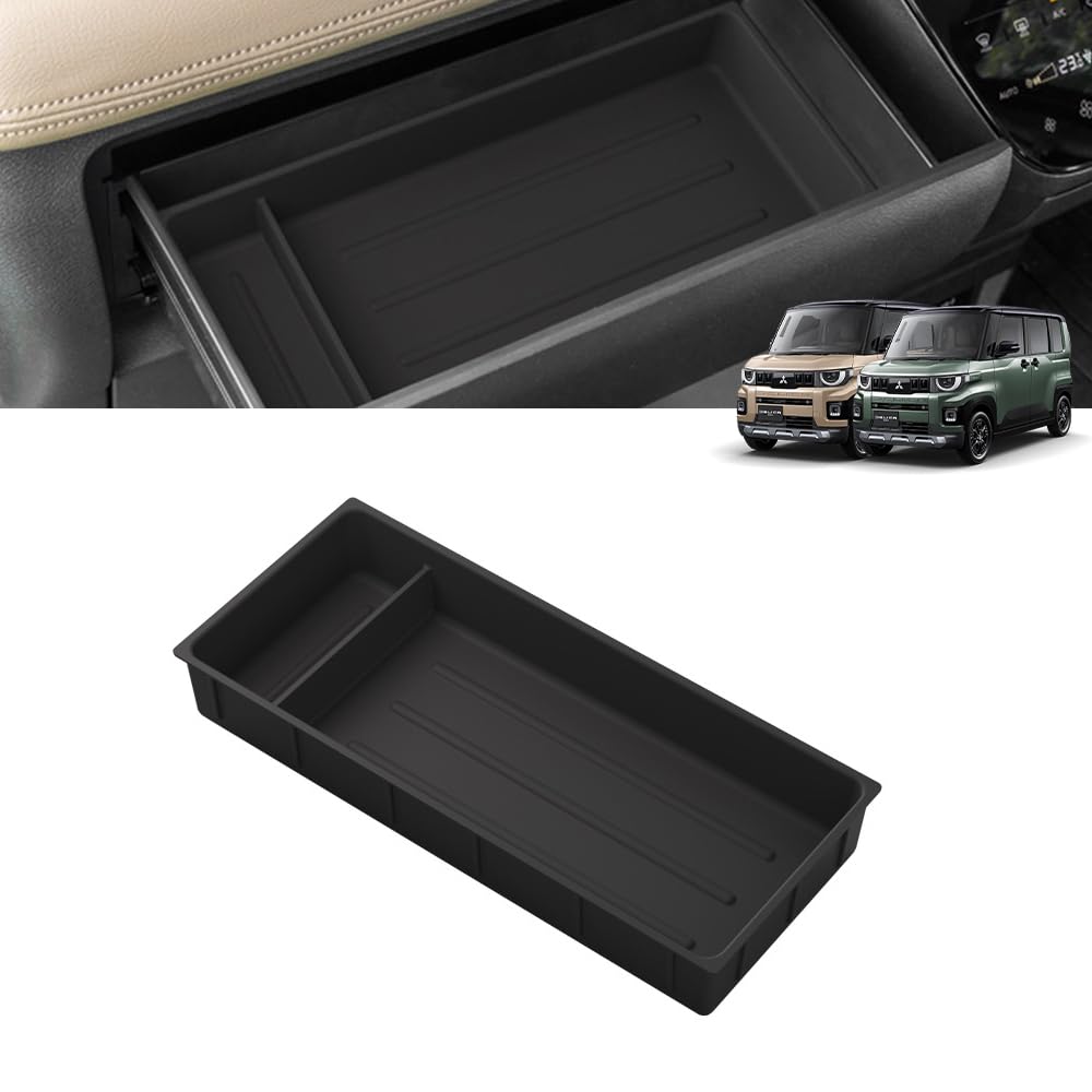 YOFER New Delica Mini Upper Glove Box Instrument Panel Passenger Side Slide Passenger Side Storage Box Protective Protective Interior Noise Stain