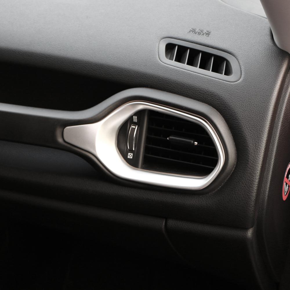 For Jeep Renegade BU 2015 - 2025 LHD Front Air Conditioning Vent Frame Cover AC Outlet Trim Sticker Interior Accessories