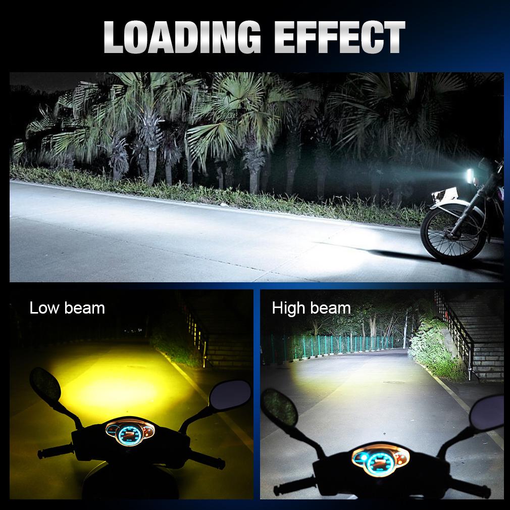 1Pc H4 LED Motorrad Scheinwerfer Birne 18000LM H6 BA20D Led Moto Licht Hohe Abblendlicht Weiß Gelb Lampe Canbus für Yamaha Kawasaki Suzuki