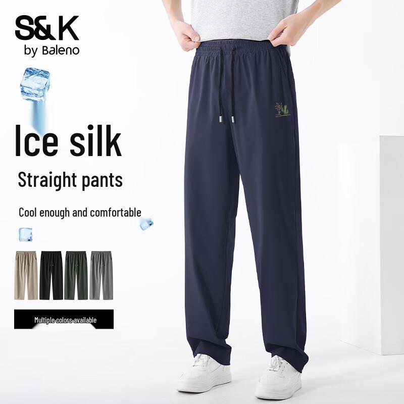 Baleno Men's S&K Ice Silk Straight Leg Pants