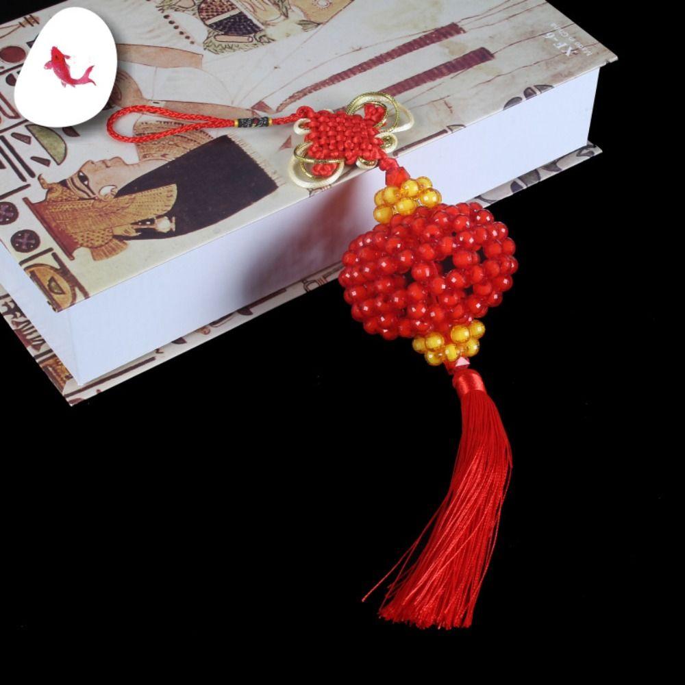 

Неправильной формы фонарь ручной работы из бисера DIY готовый автомобильный кулон китайский узел кисточки Новый год