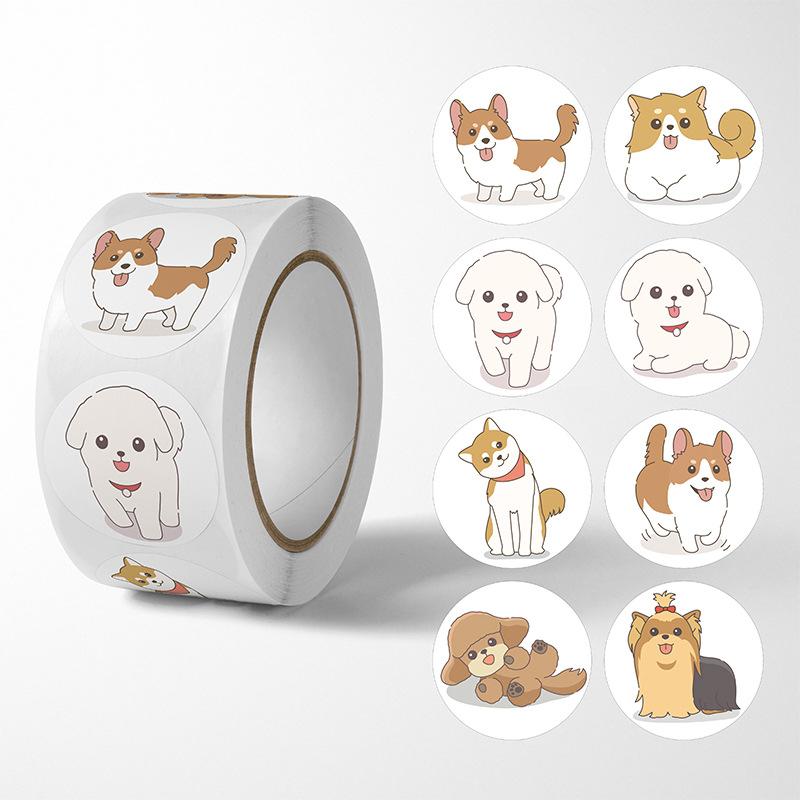500Pcs Dog Animal Reward Stickers For Envelope Sealing Labels Stationery Supplies Handmade Wedding Gift Decoration Sticker