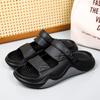 Summer Pillow Slippers for Women and Men Soft Bottom Non-Slip Beach Cool Slippers Slip-on Open Toe Home Shoes Sandals