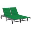 VidaXL Acacia 2-Seater Garden Chaise Lounge with Cushion Outdoor Sunbed Patio Lounger 3061394